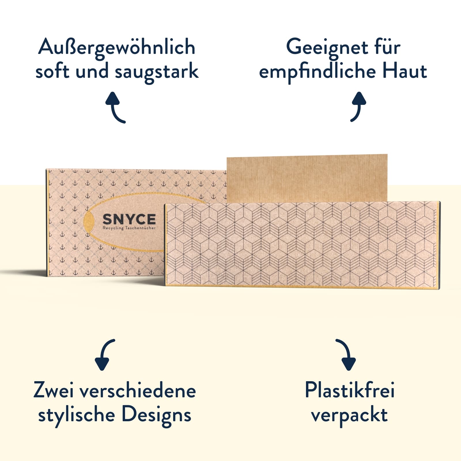 Taschentücher in der Design-Box