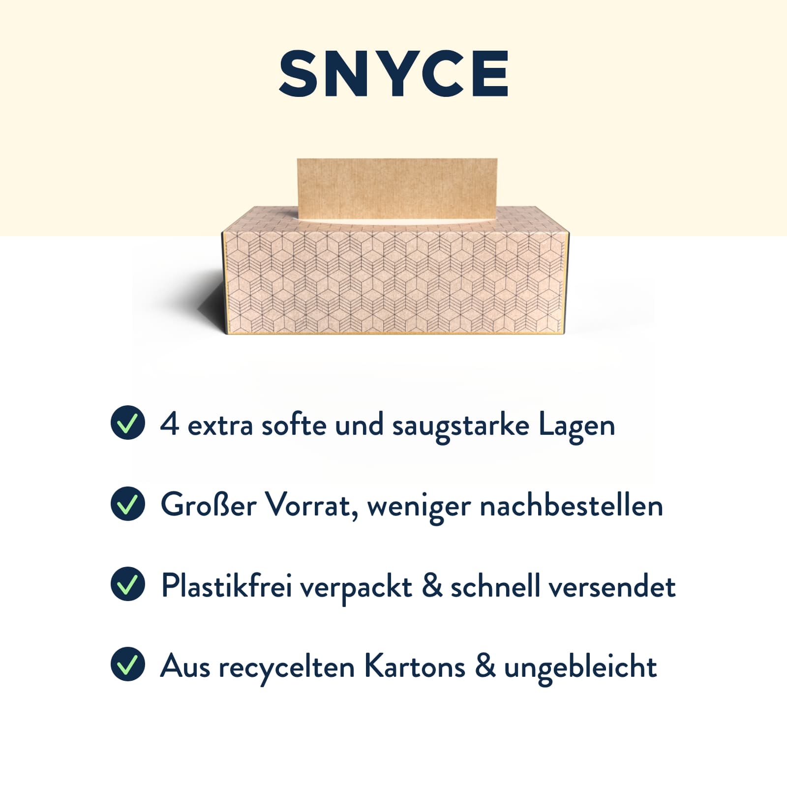 Taschentücher in der Design-Box